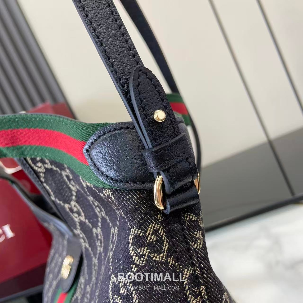 Gucci Giglio Small Tote GG Denim Black Tote Bag 구찌 질리오 스몰 토트백 860845 GG 데님 블랙 25cm 10