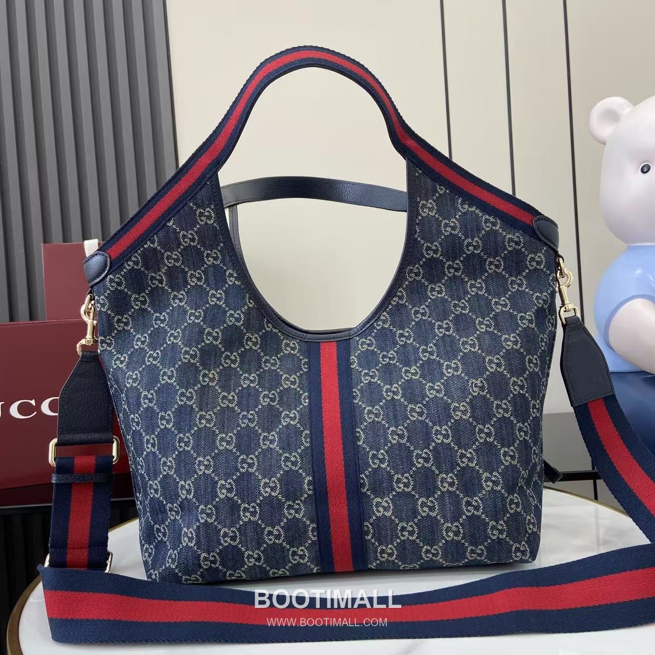Gucci Giglio Tote Bag GG Denim Black 구찌 질리오 라지 토트백 853972 GG 데님 GG 데님 블랙 50cm 3