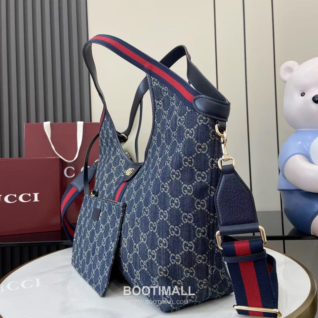 Gucci Giglio Tote Bag GG Denim Black 구찌 질리오 라지 토트백 853972 GG 데님 GG 데님 블랙 50cm 6