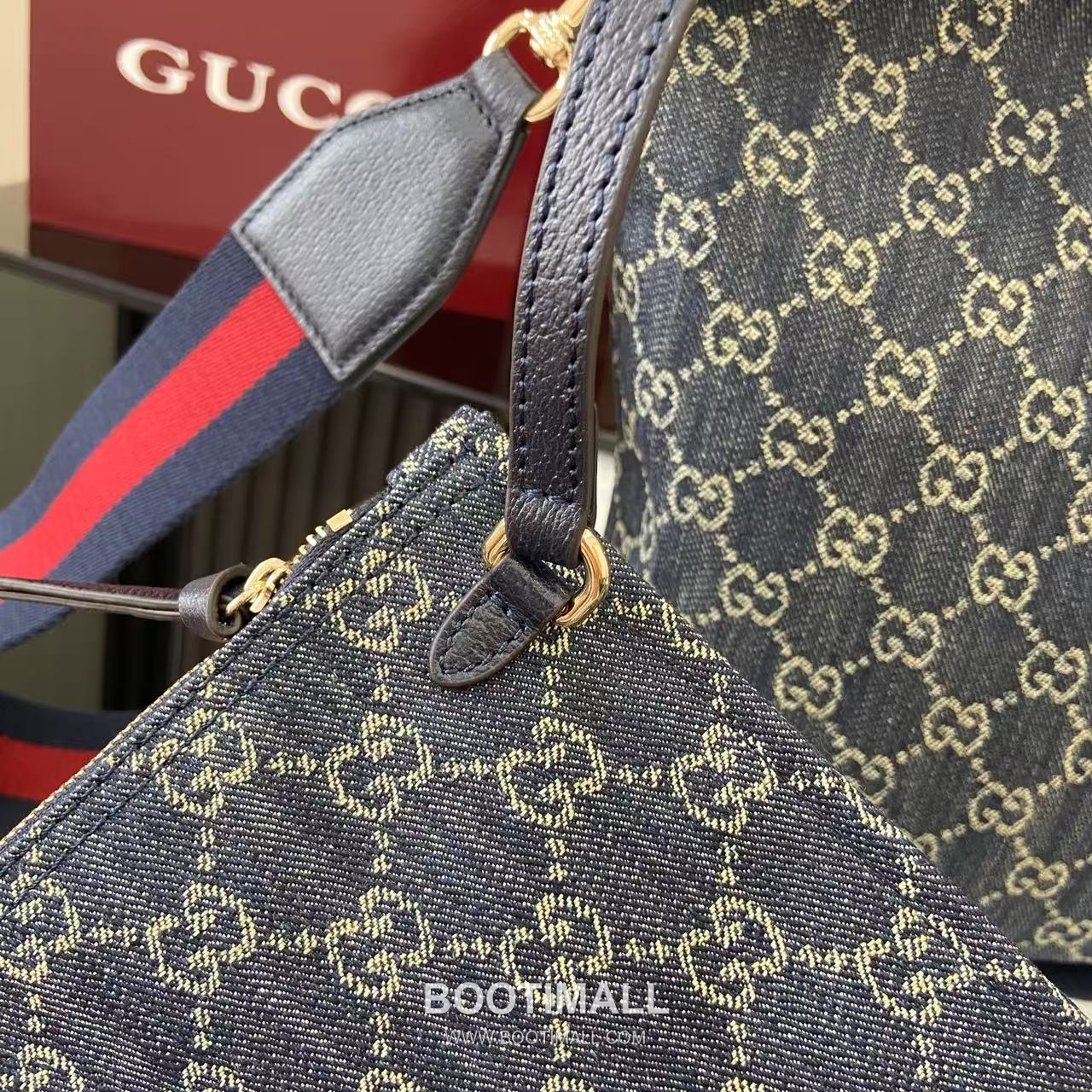 Gucci Giglio Tote Bag GG Denim Black 구찌 질리오 라지 토트백 853972 GG 데님 GG 데님 블랙 50cm 10