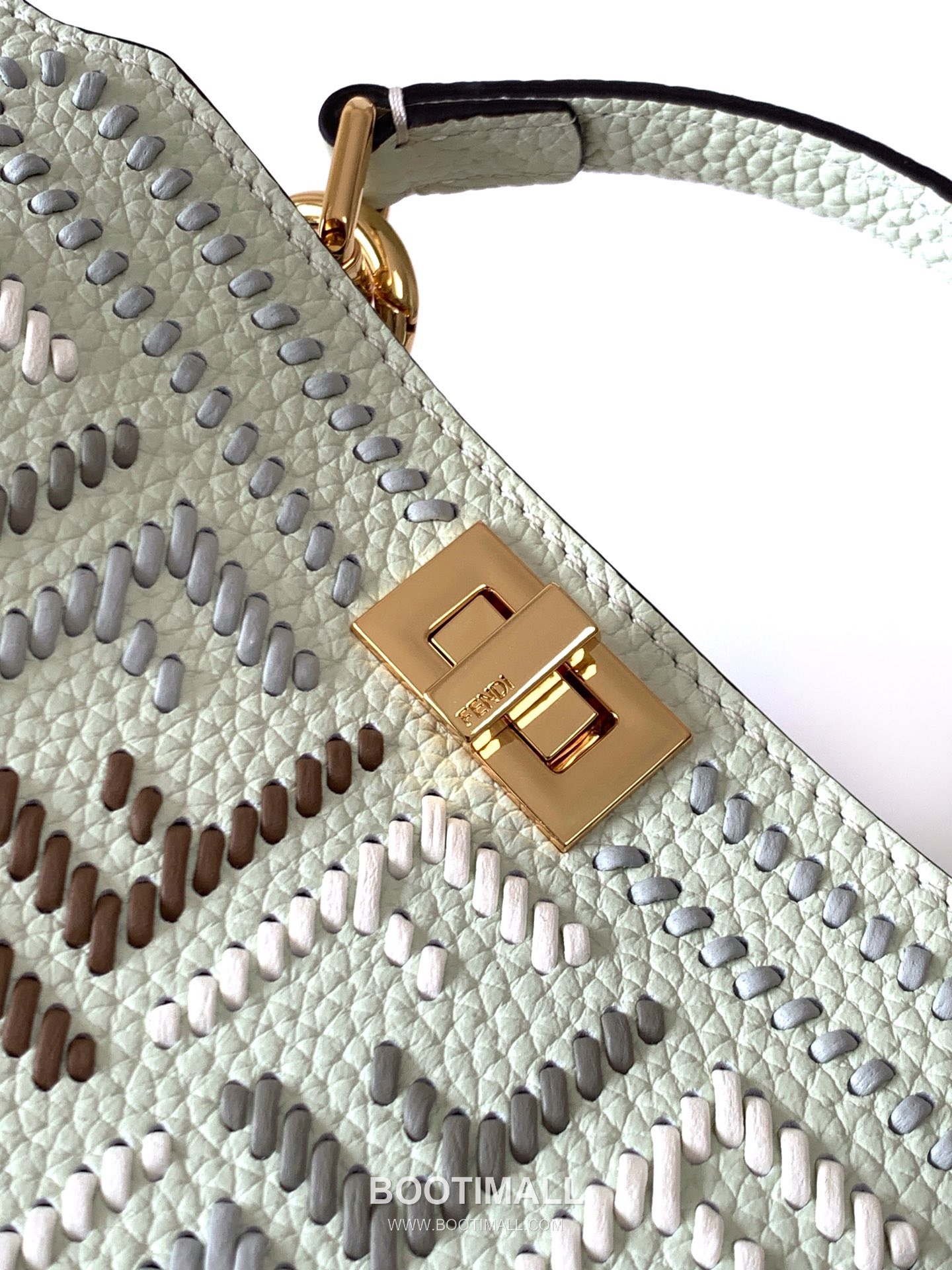 Fendi Peekaboo ISeeU Petite Calfskin Brown Top Handle Bag 펜디 피카부 아이씨유 쁘띠 카프스킨 브라운 탑핸들백 20cm 6