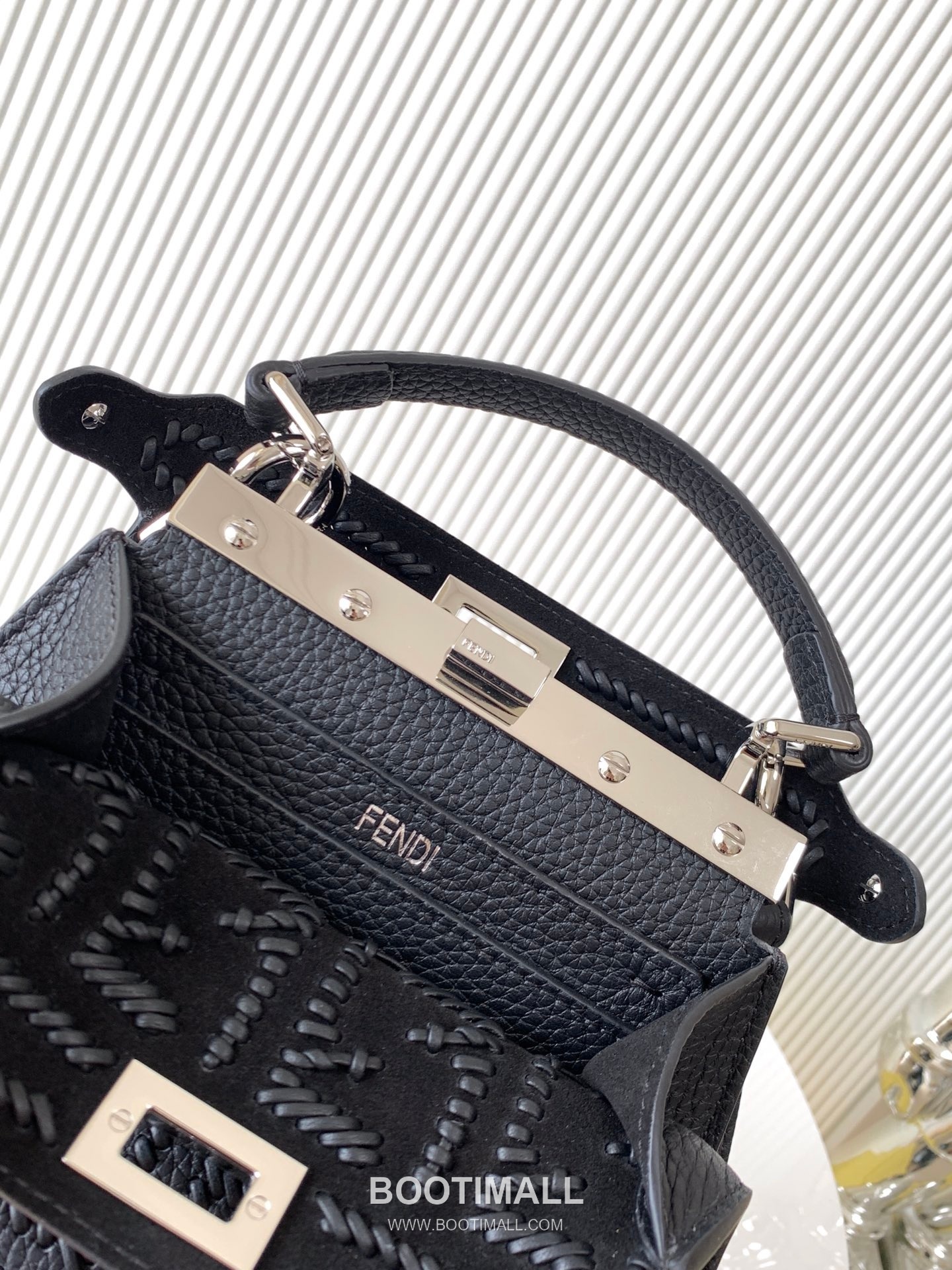 Fendi Peekaboo ISeeU Petite Calfskin Brown Top Handle Bag 펜디 피카부 아이씨유 쁘띠 카프스킨 브라운 탑핸들백 20cm 6