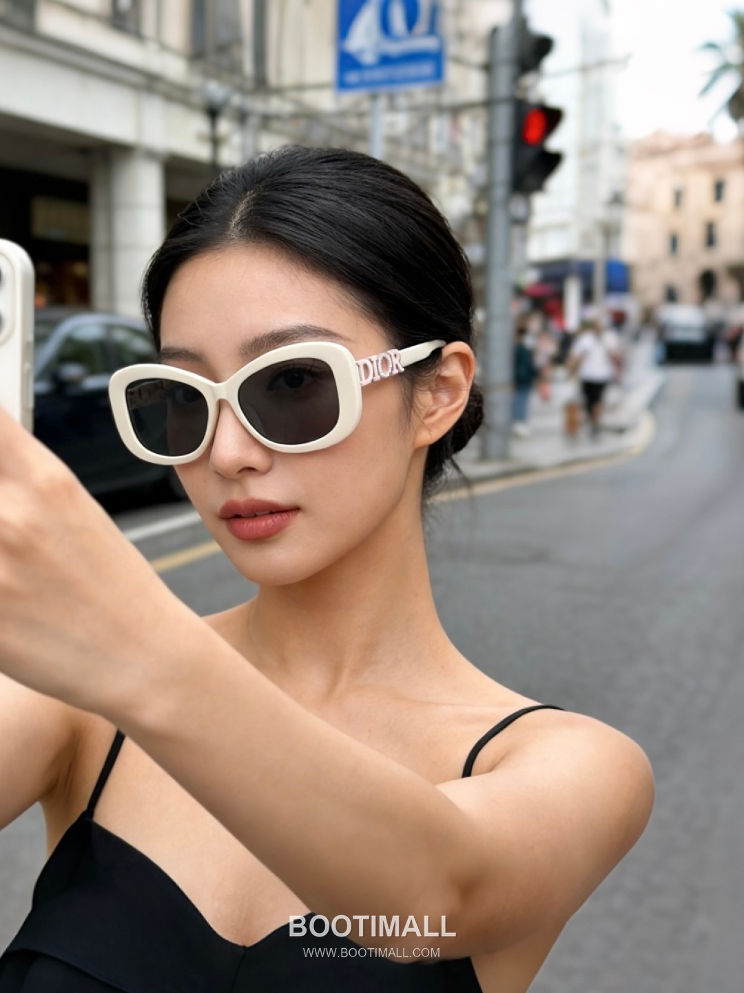 Dior Dio Drill Circle Metal, Crystal Silver Glasses 디올 디오 드릴 서클 메탈, 크리스탈 실버 안경 145cm 4