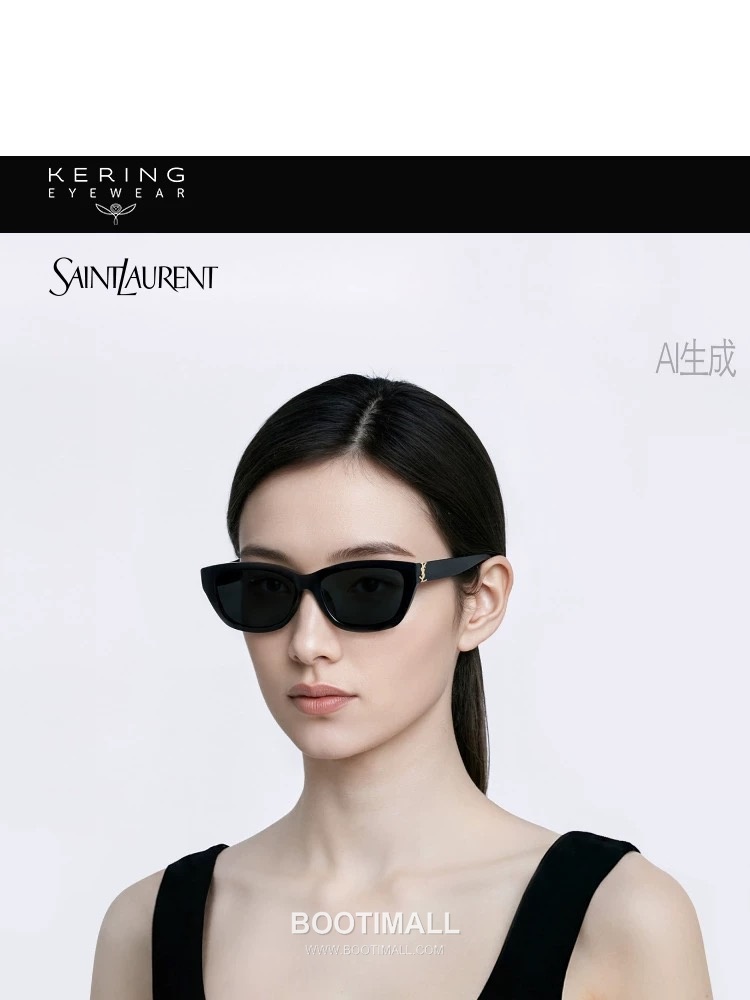 Saint Laurent SL M153/F Acetate Black Sunglasses 생로랑 SL M153/F 아세테이트 블랙 선글라스 55-17-145 145cm 6