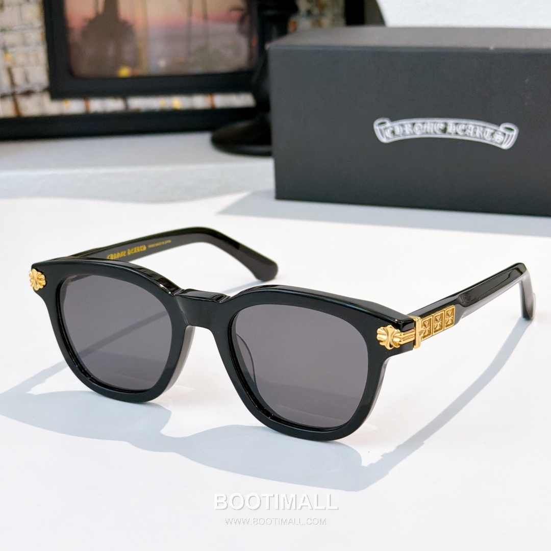 Chrome Hearts Smoke Show Metal, Plastic Black Eyeglasses 크롬하츠 스모크 쇼 메탈, 플라스틱 블랙 안경 52-21-153 153cm 6