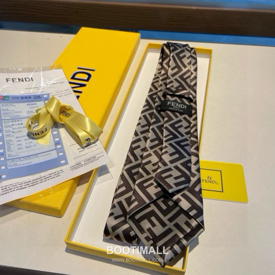 Fendi FF Jacquard Tie Jacquard Silk Black 펜디 FF 자카드 넥타이 자카드 실크 블랙 3