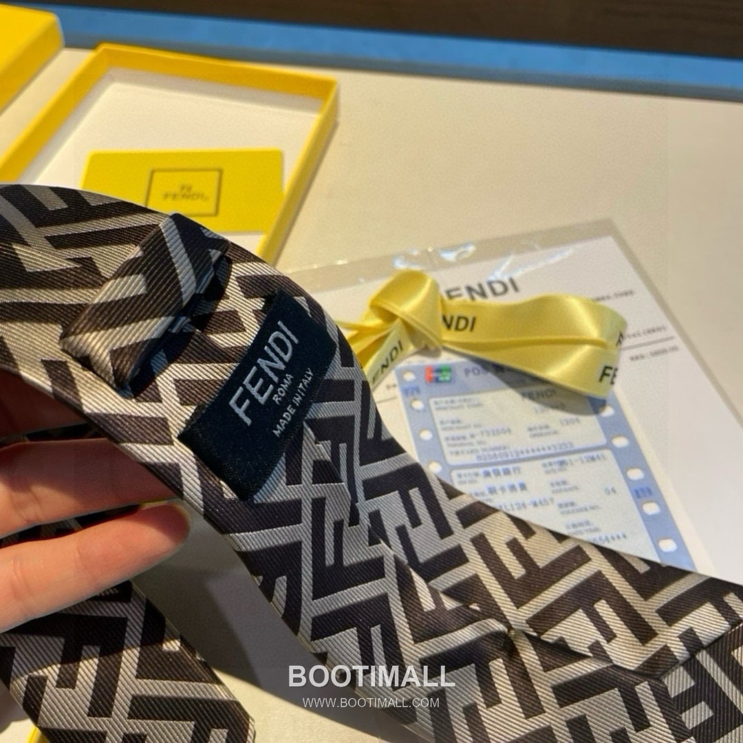 Fendi FF Jacquard Tie Jacquard Silk Black 펜디 FF 자카드 넥타이 자카드 실크 블랙 6