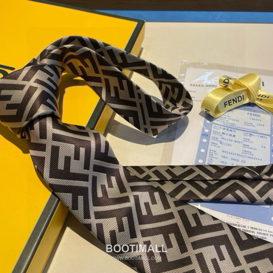 Fendi FF Jacquard Tie Jacquard Silk Black 펜디 FF 자카드 넥타이 자카드 실크 블랙 8