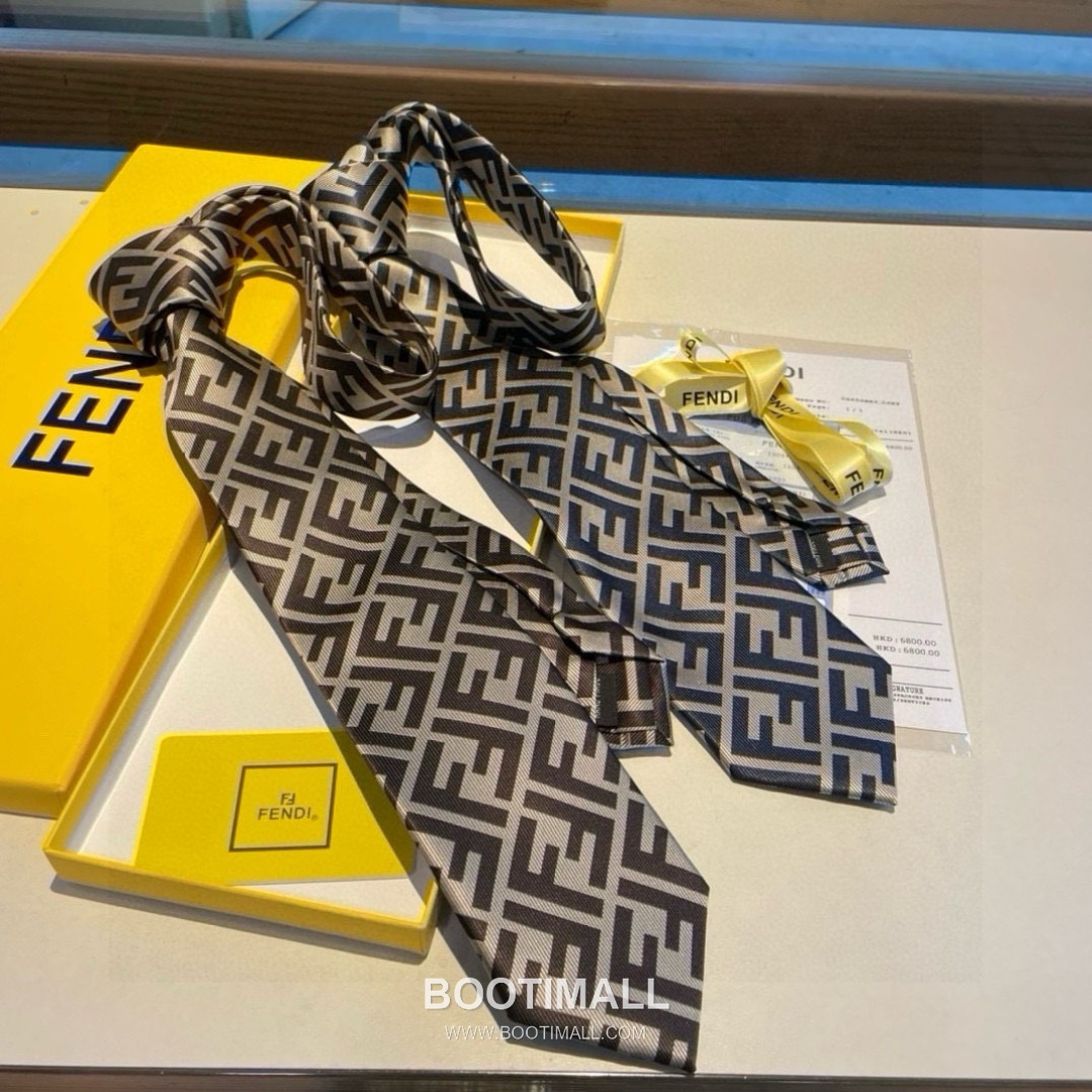 Fendi FF Jacquard Tie Jacquard Silk Black 펜디 FF 자카드 넥타이 자카드 실크 블랙 1