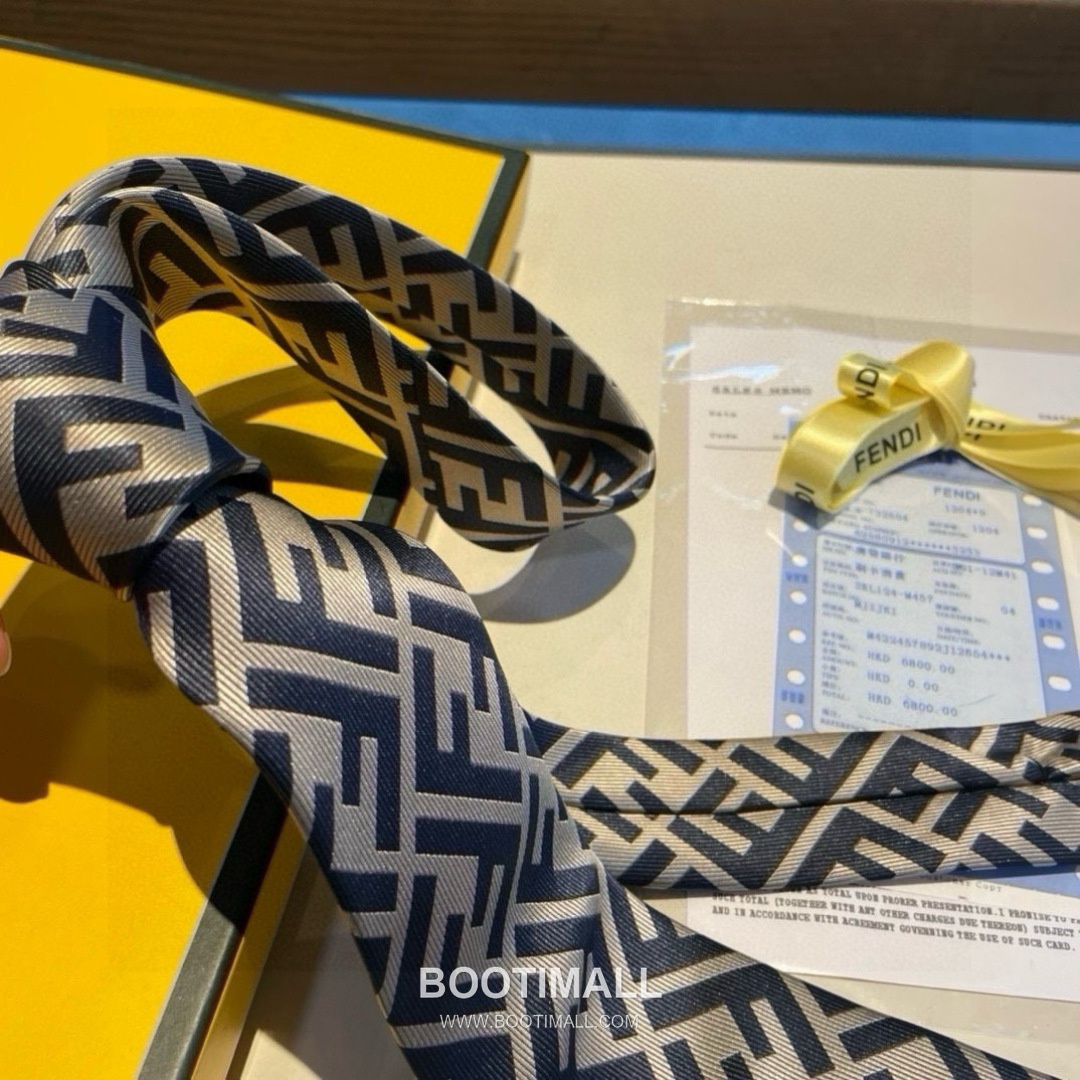 Fendi FF Jacquard Tie Jacquard Silk Black 펜디 FF 자카드 넥타이 자카드 실크 블랙 8