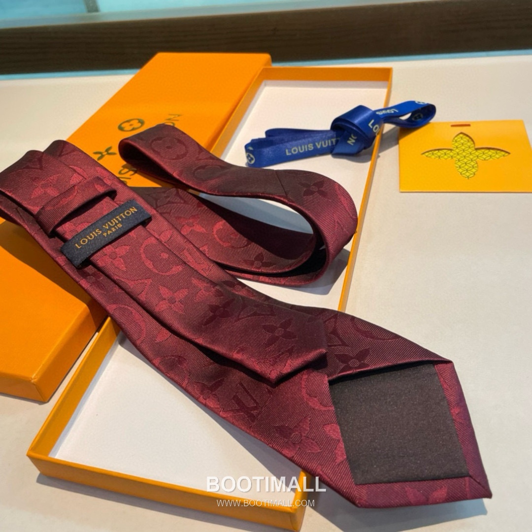 Louis Vuitton Diamonds V Tie Silk Jacquard Black 루이비통 다이아몬즈 V 넥타이 실크 자카드 블랙 9