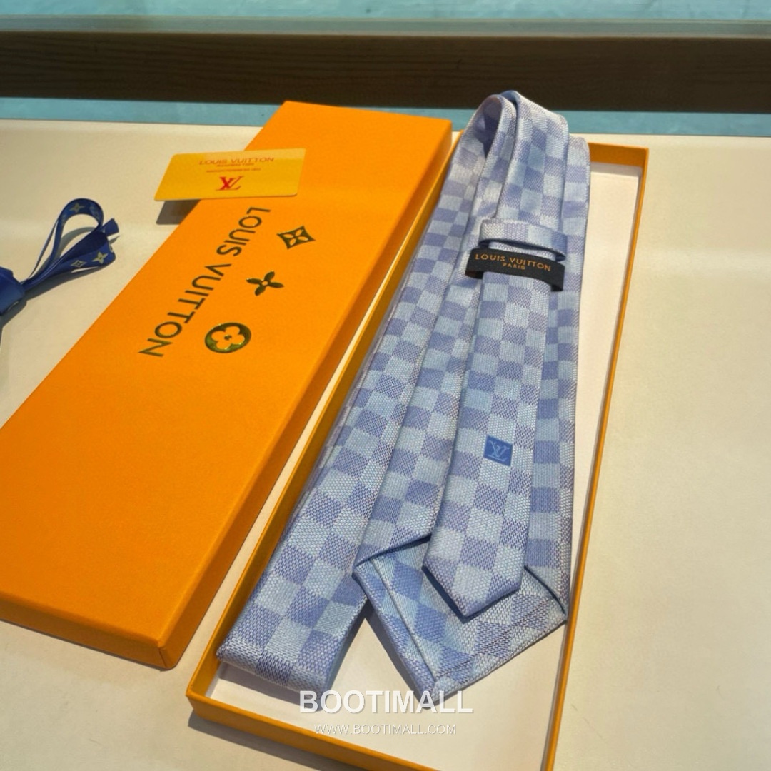 Louis Vuitton Damier Jacquard Tie Silk Black 루이비통 다미에 자카드 넥타이 실크 블랙 3