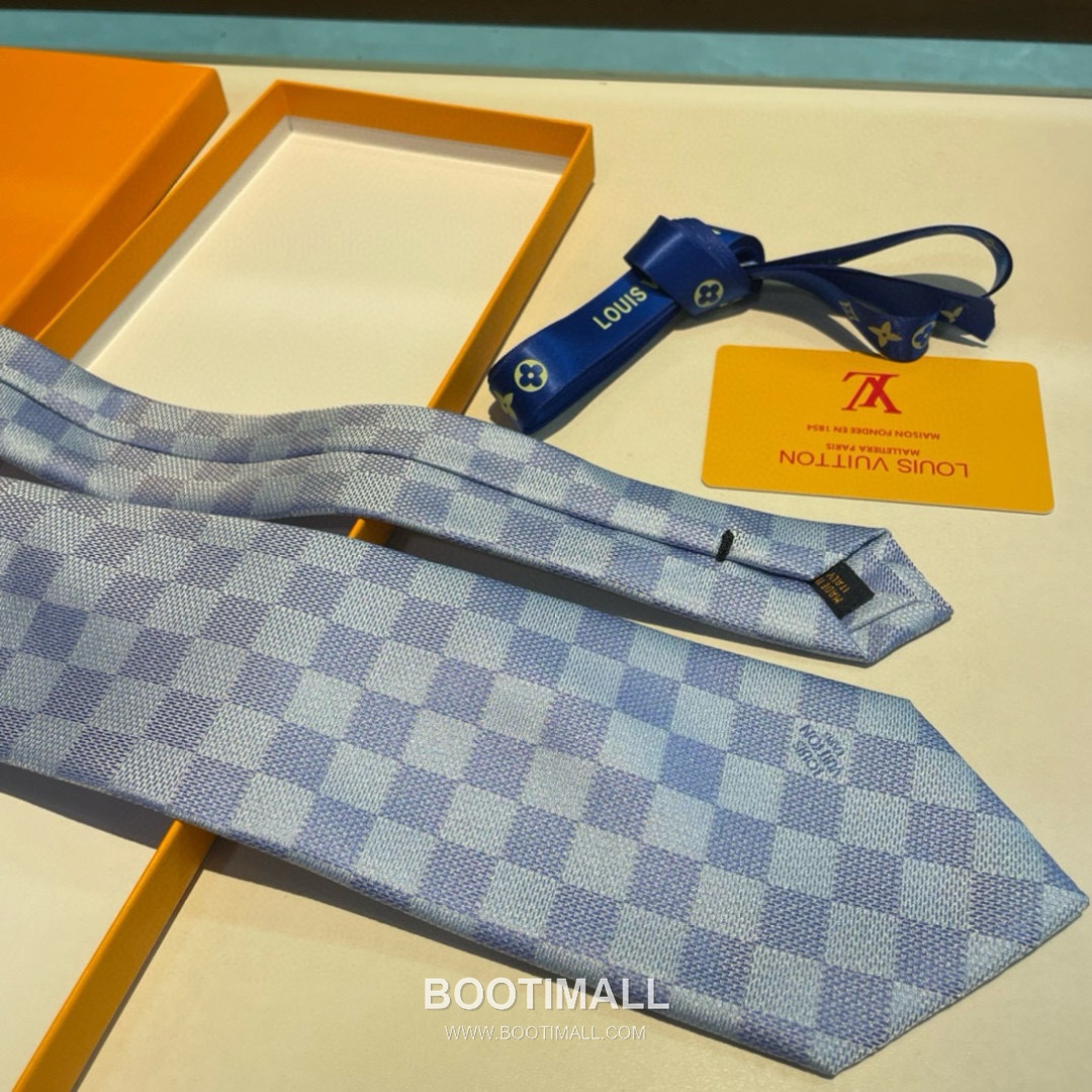 Louis Vuitton Damier Jacquard Tie Silk Black 루이비통 다미에 자카드 넥타이 실크 블랙 4
