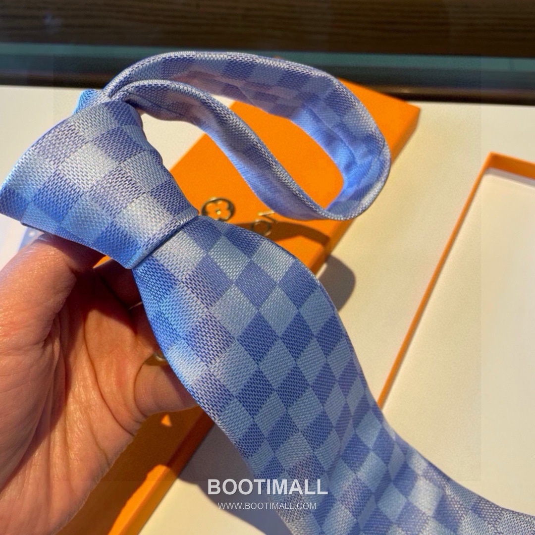 Louis Vuitton Damier Jacquard Tie Silk Black 루이비통 다미에 자카드 넥타이 실크 블랙 7