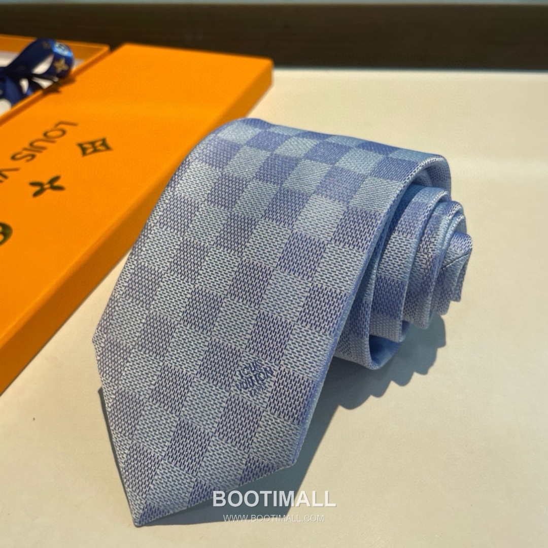 Louis Vuitton Damier Jacquard Tie Silk Black 루이비통 다미에 자카드 넥타이 실크 블랙 8