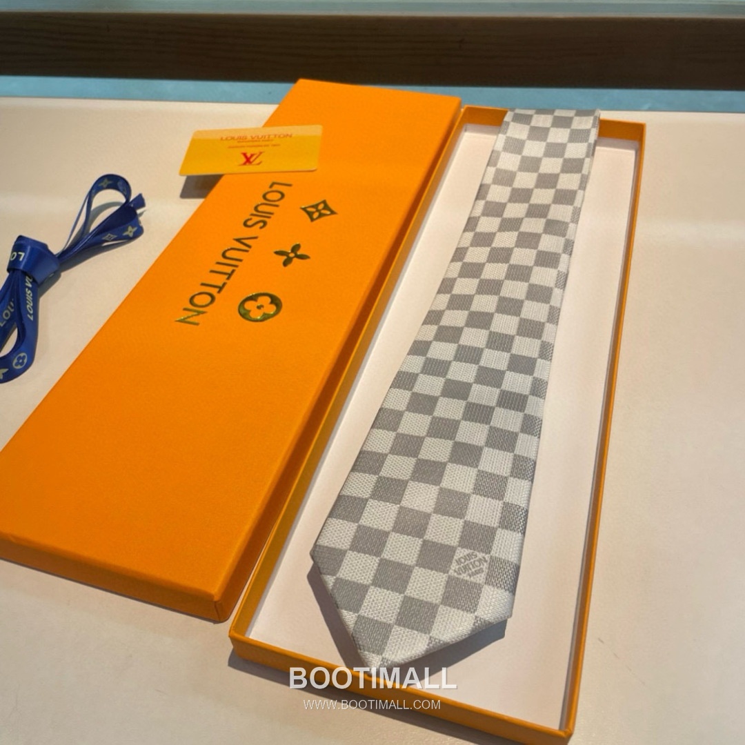 Louis Vuitton Damier Jacquard Tie Silk Black 루이비통 다미에 자카드 넥타이 실크 블랙 3