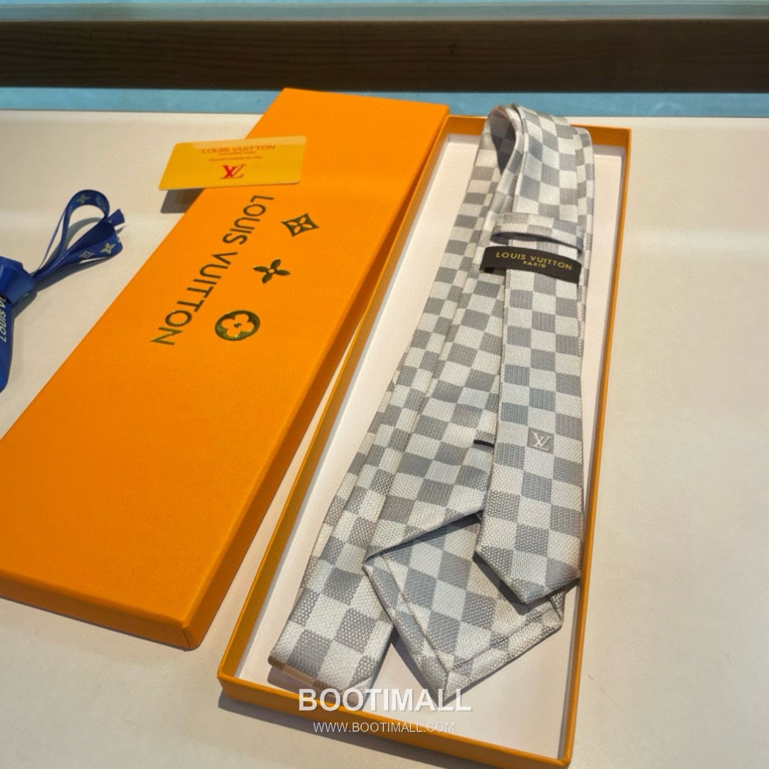 Louis Vuitton Damier Jacquard Tie Silk Black 루이비통 다미에 자카드 넥타이 실크 블랙 4