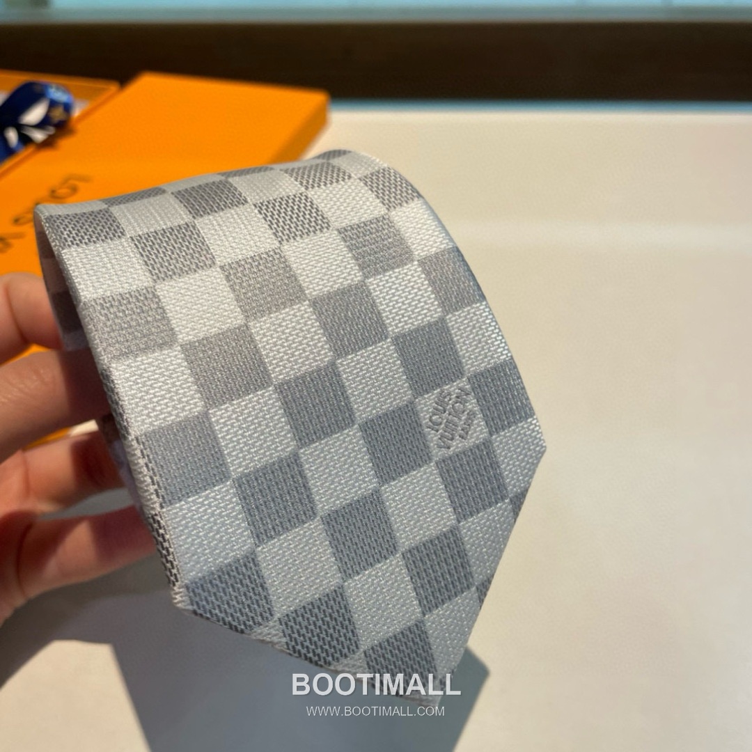 Louis Vuitton Damier Jacquard Tie Silk Black 루이비통 다미에 자카드 넥타이 실크 블랙 5