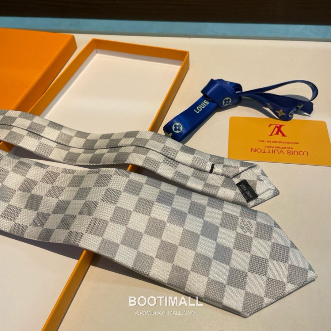 Louis Vuitton Damier Jacquard Tie Silk Black 루이비통 다미에 자카드 넥타이 실크 블랙 6