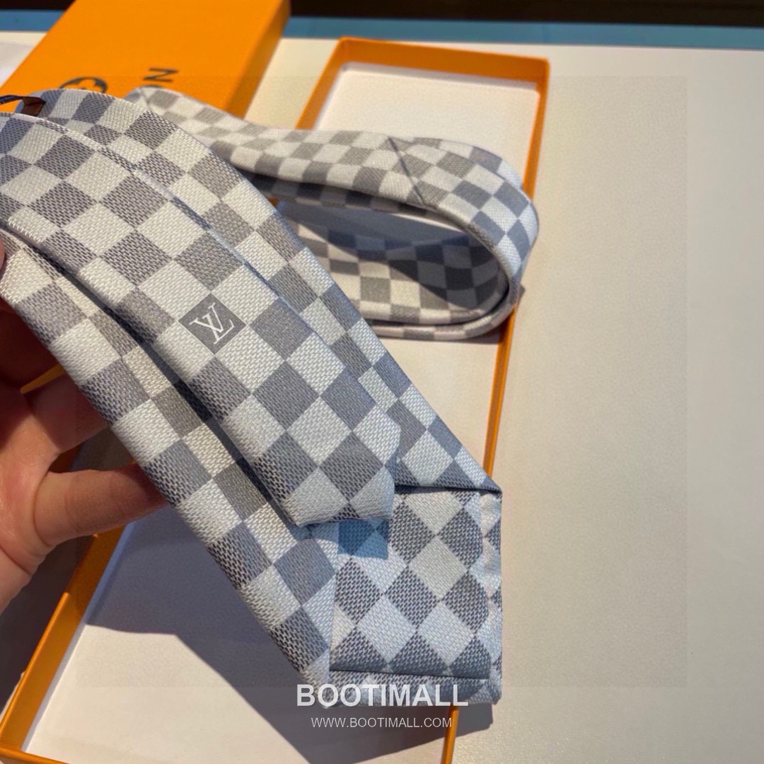 Louis Vuitton Damier Jacquard Tie Silk Black 루이비통 다미에 자카드 넥타이 실크 블랙 8