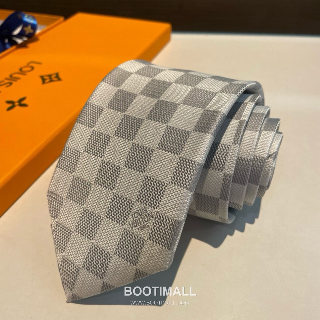 Louis Vuitton Damier Jacquard Tie Silk Black 루이비통 다미에 자카드 넥타이 실크 블랙 9
