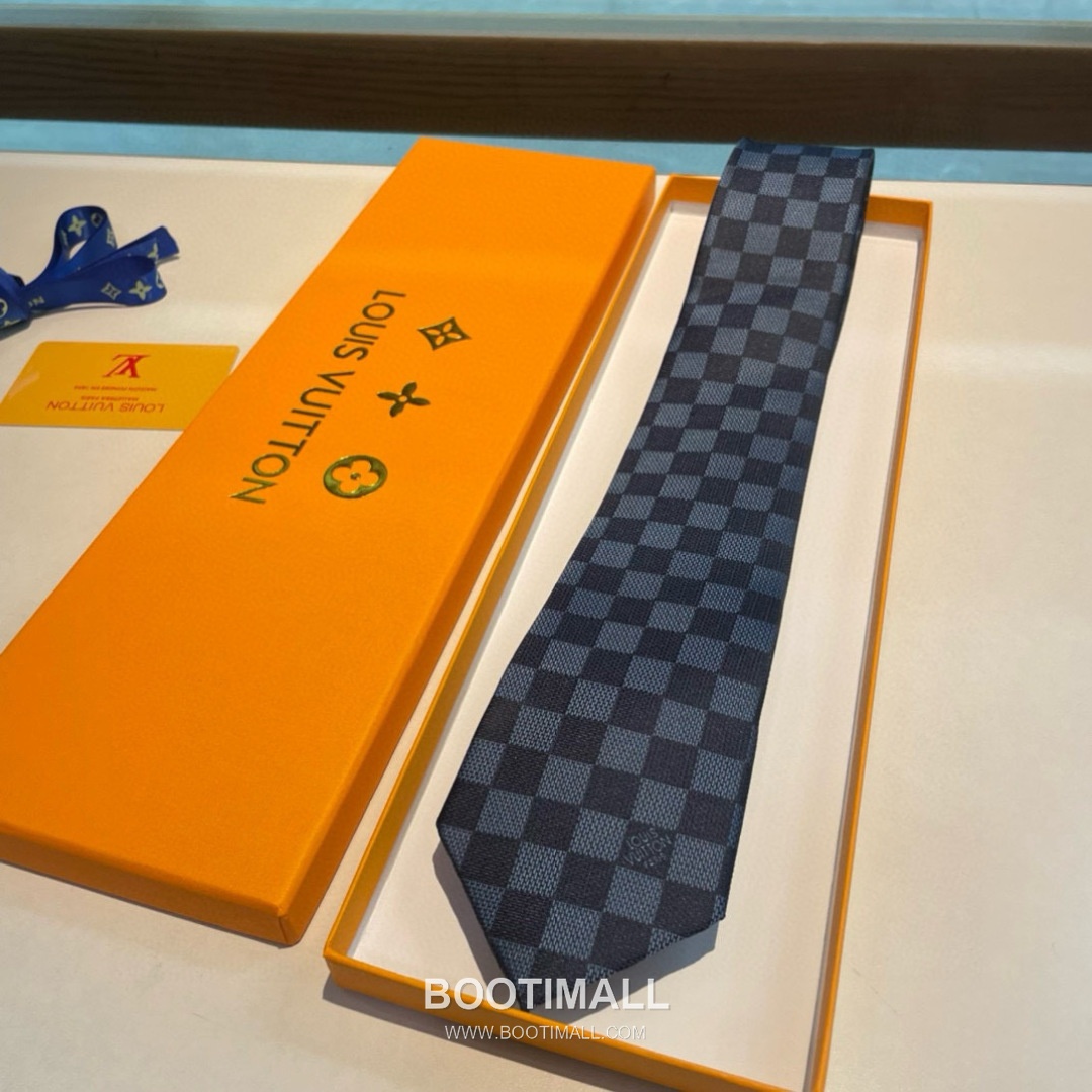 Louis Vuitton Damier Jacquard Tie Silk Black 루이비통 다미에 자카드 넥타이 실크 블랙 3