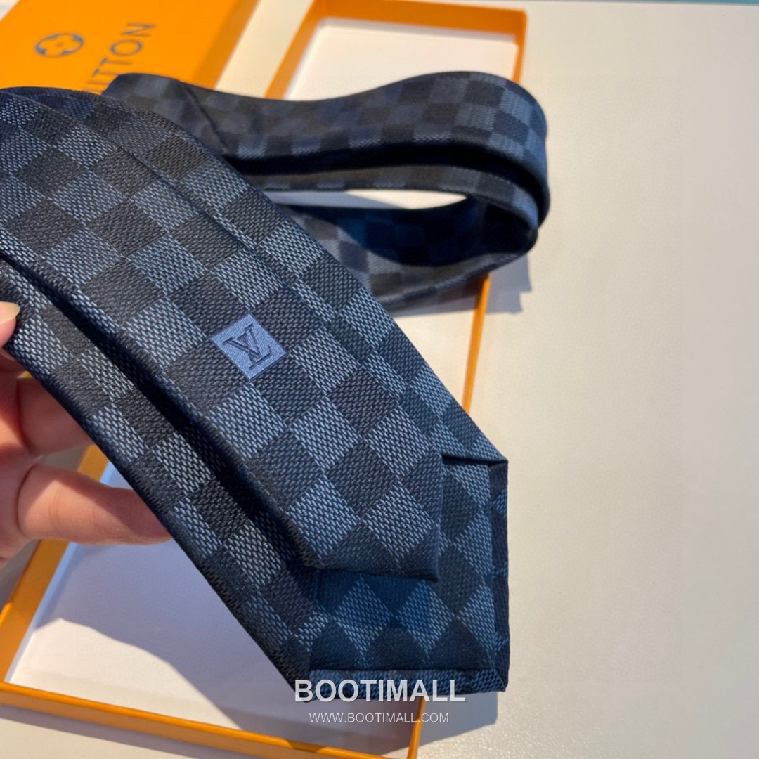 Louis Vuitton Damier Jacquard Tie Silk Black 루이비통 다미에 자카드 넥타이 실크 블랙 8