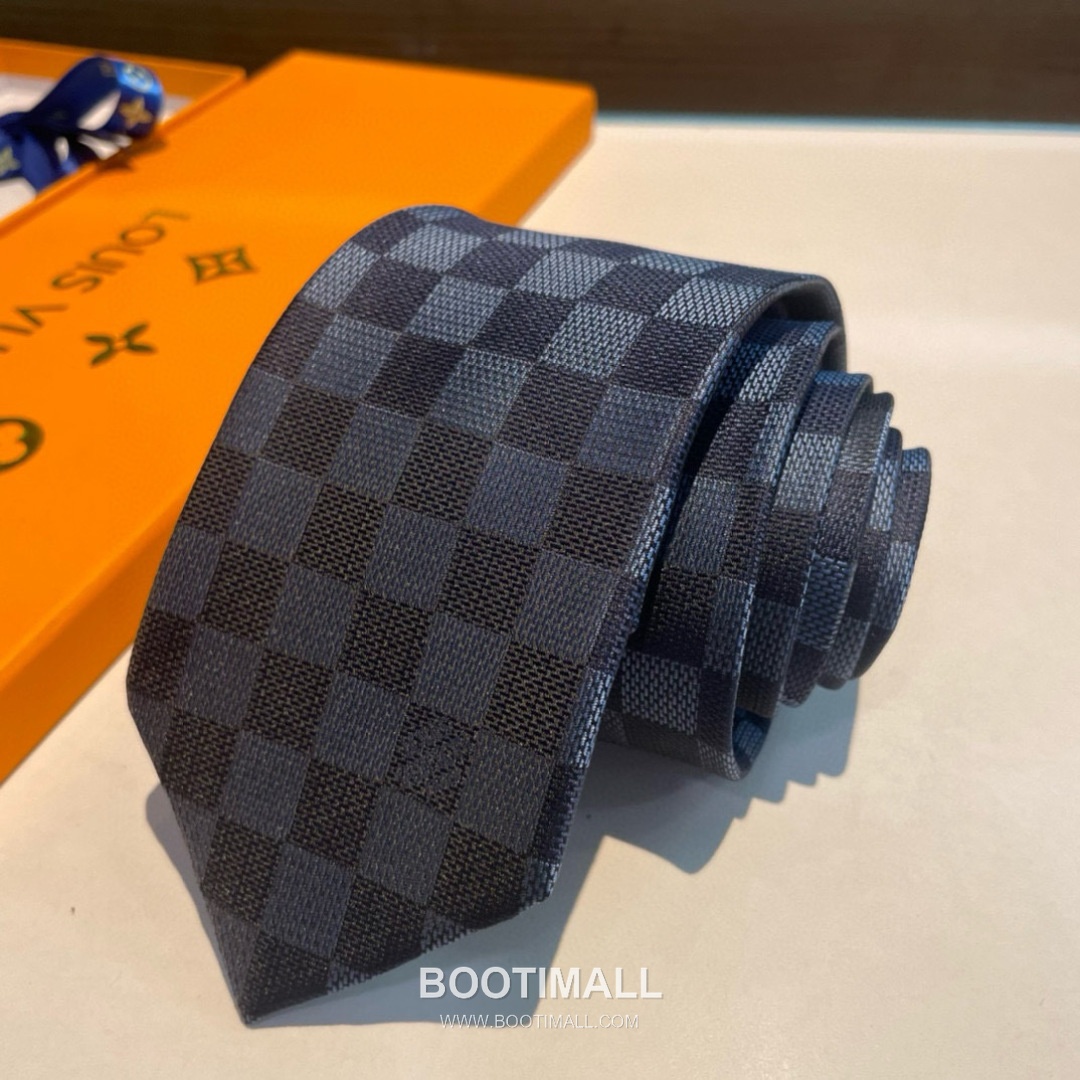 Louis Vuitton Damier Jacquard Tie Silk Black 루이비통 다미에 자카드 넥타이 실크 블랙 9