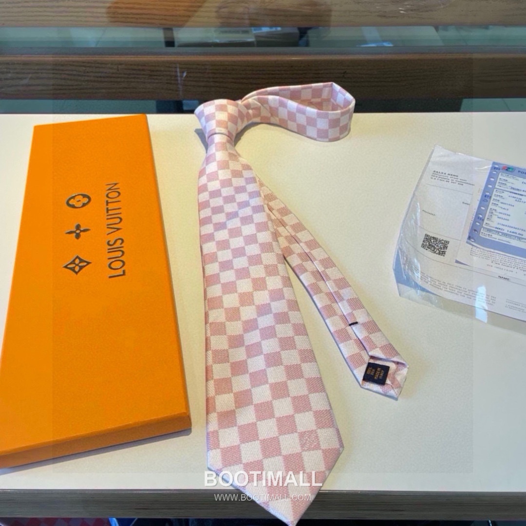 Louis Vuitton Damier Jacquard Tie Silk Black 루이비통 다미에 자카드 넥타이 실크 블랙 9