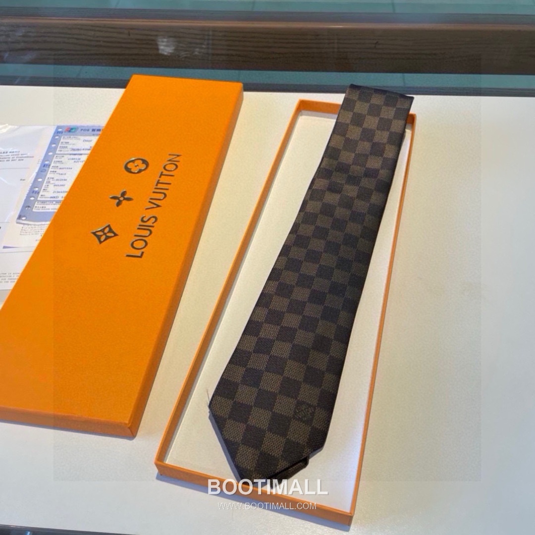 Louis Vuitton Damier Jacquard Tie Silk Black 루이비통 다미에 자카드 넥타이 실크 블랙 2