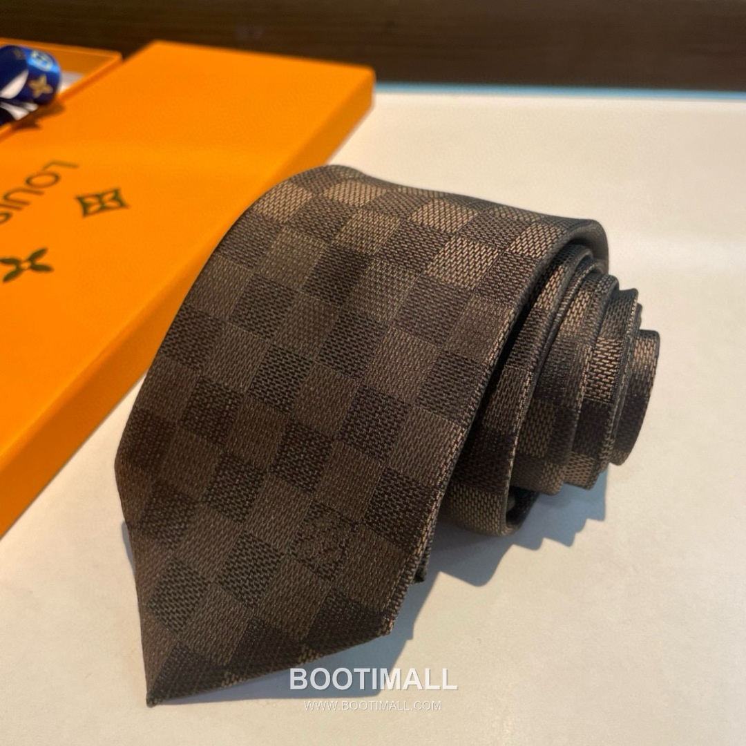 Louis Vuitton Damier Jacquard Tie Silk Black 루이비통 다미에 자카드 넥타이 실크 블랙 6