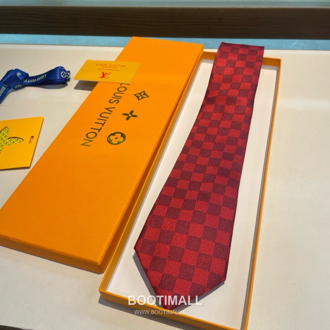Louis Vuitton Damier Jacquard Tie Silk Black 루이비통 다미에 자카드 넥타이 실크 블랙 2