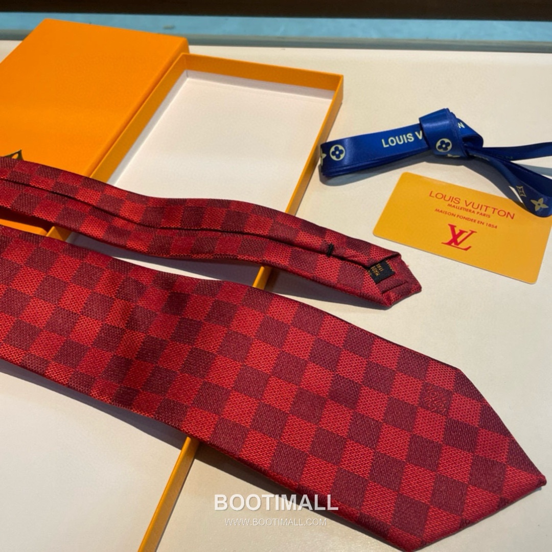 Louis Vuitton Damier Jacquard Tie Silk Black 루이비통 다미에 자카드 넥타이 실크 블랙 4