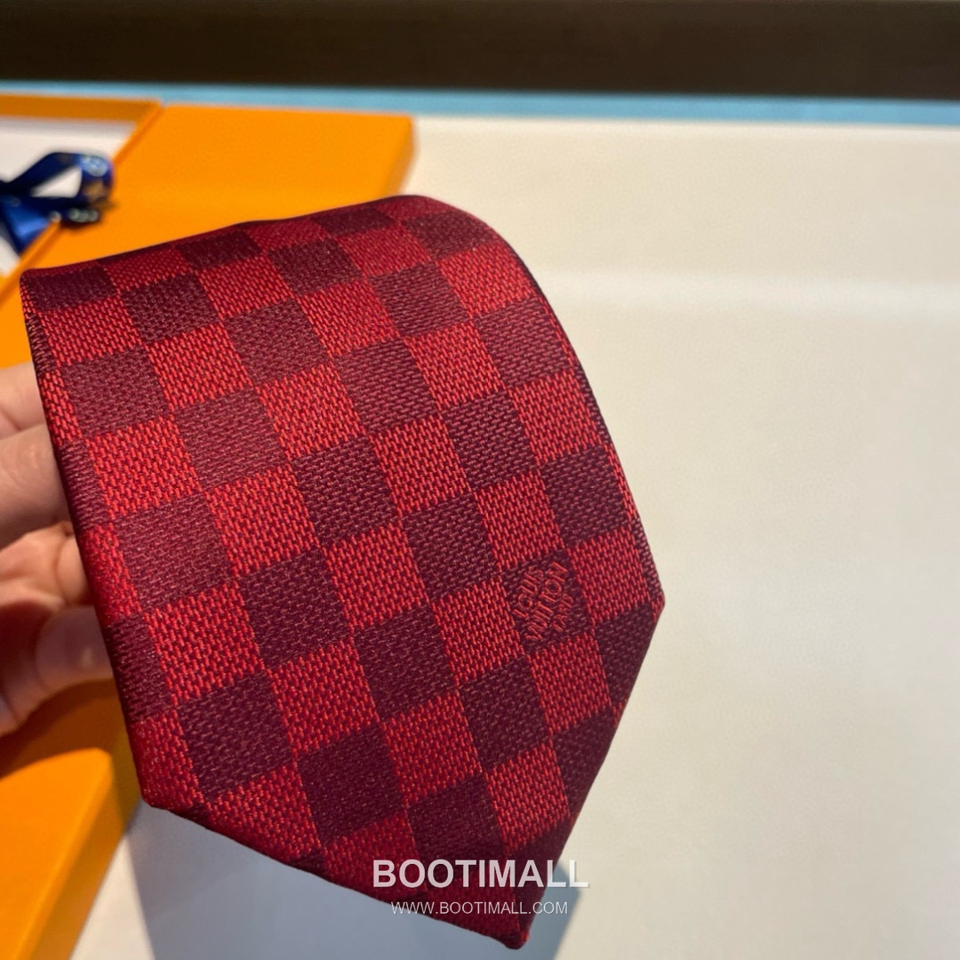 Louis Vuitton Damier Jacquard Tie Silk Black 루이비통 다미에 자카드 넥타이 실크 블랙 6