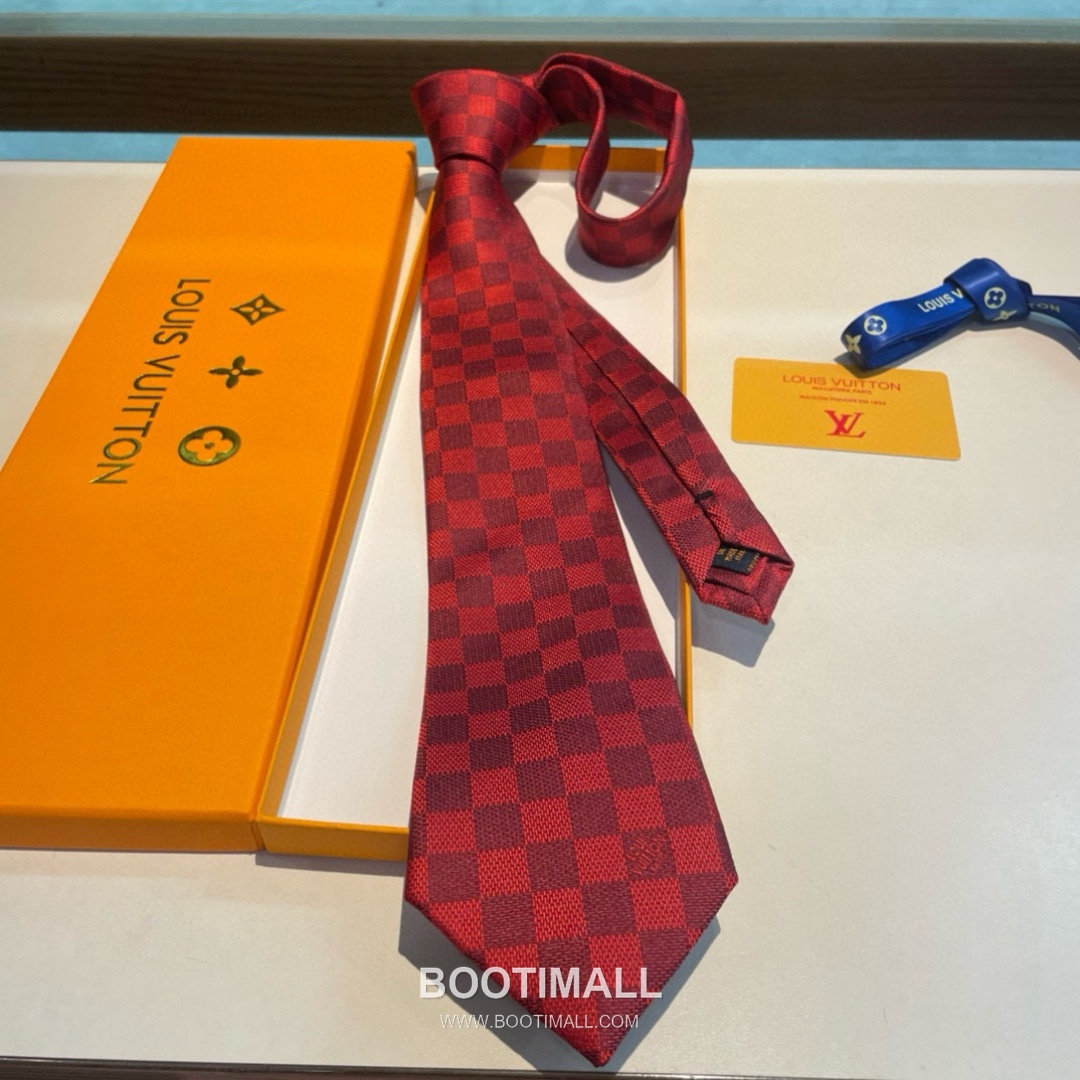 Louis Vuitton Damier Jacquard Tie Silk Black 루이비통 다미에 자카드 넥타이 실크 블랙 8