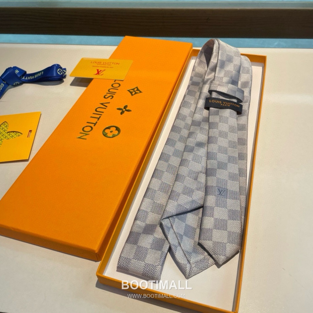 Louis Vuitton Damier Jacquard Tie Silk Black 루이비통 다미에 자카드 넥타이 실크 블랙 3