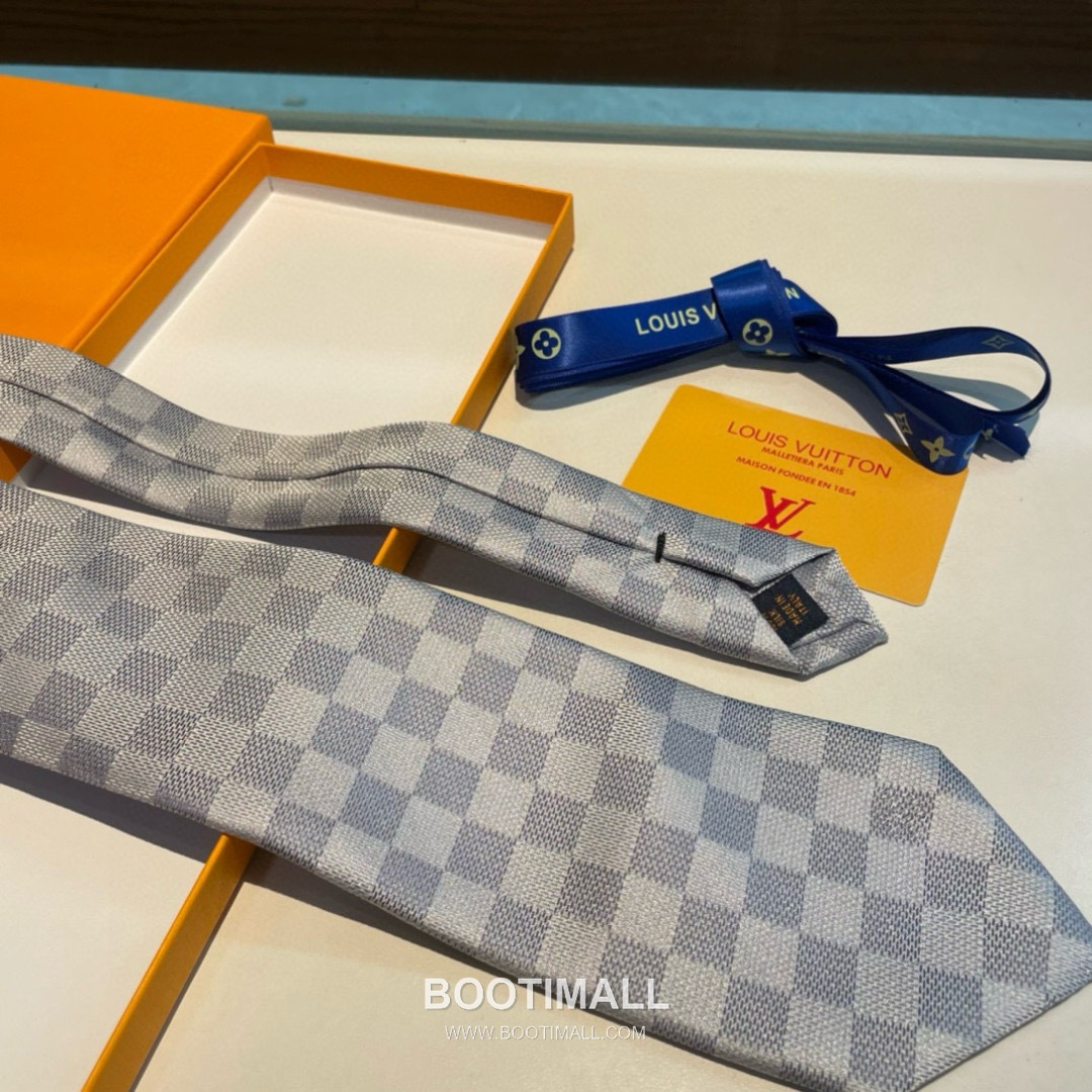 Louis Vuitton Damier Jacquard Tie Silk Black 루이비통 다미에 자카드 넥타이 실크 블랙 4
