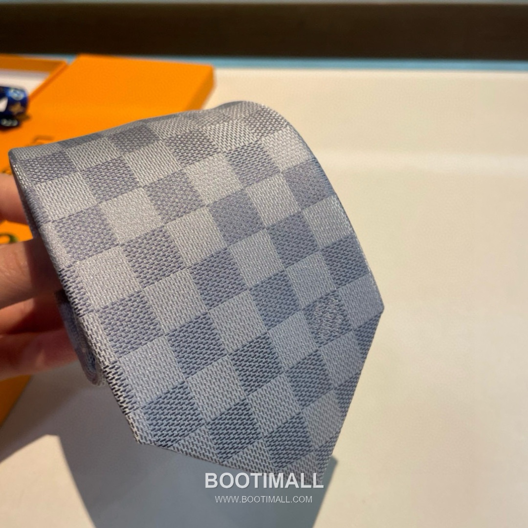 Louis Vuitton Damier Jacquard Tie Silk Black 루이비통 다미에 자카드 넥타이 실크 블랙 6