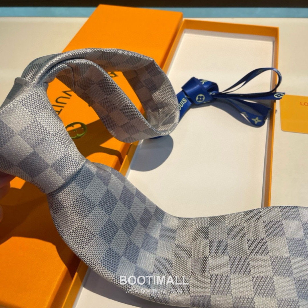 Louis Vuitton Damier Jacquard Tie Silk Black 루이비통 다미에 자카드 넥타이 실크 블랙 7