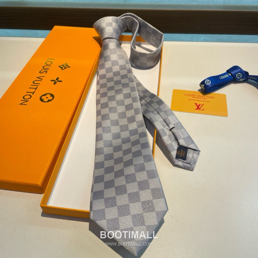 Louis Vuitton Damier Jacquard Tie Silk Black 루이비통 다미에 자카드 넥타이 실크 블랙 8