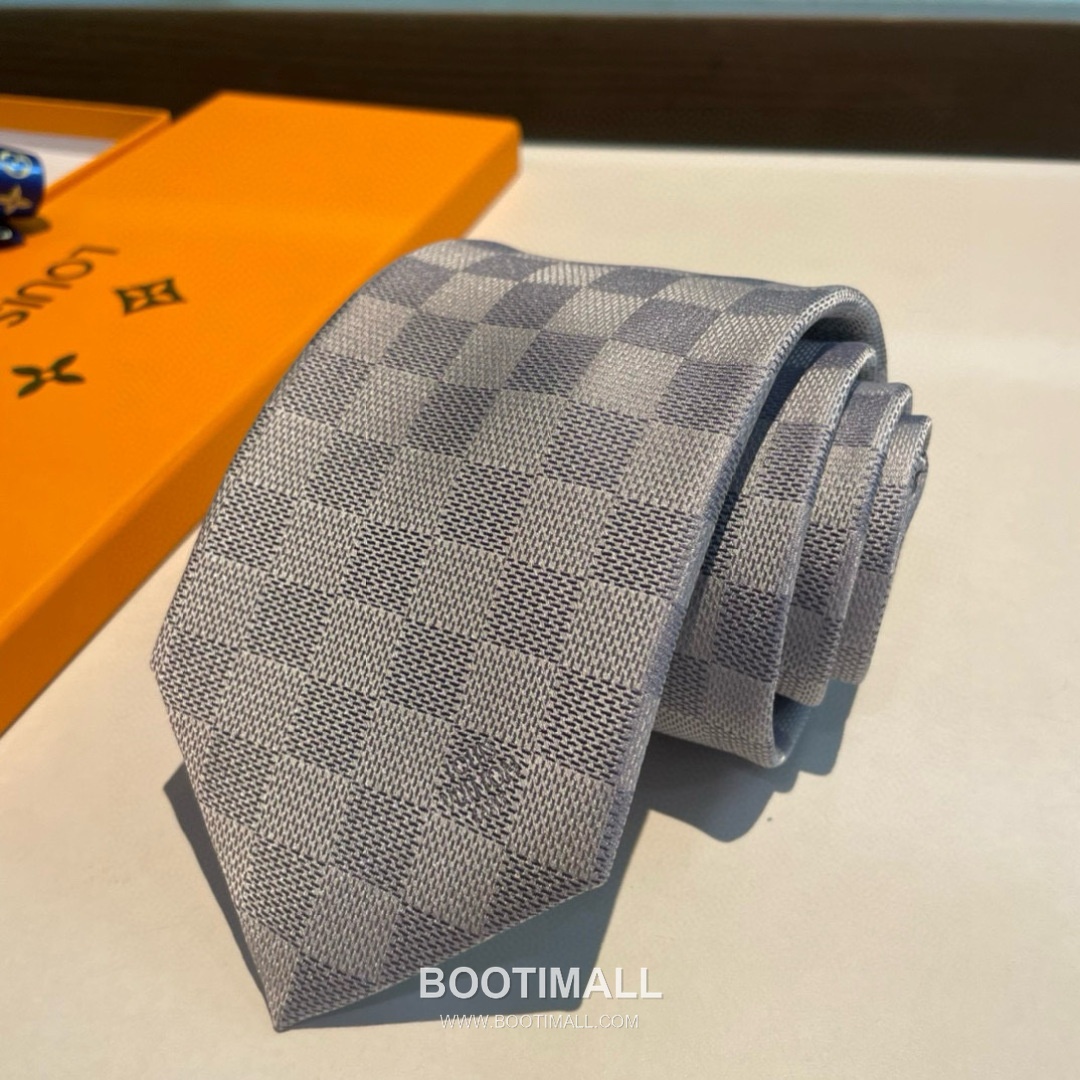 Louis Vuitton Damier Jacquard Tie Silk Black 루이비통 다미에 자카드 넥타이 실크 블랙 9