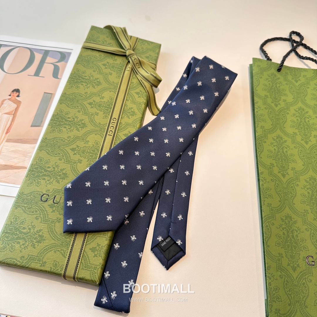 Gucci Bee Jacquard Silk Multicolor Tie 구찌 비 자카드 실크 멀티컬러 넥타이 2