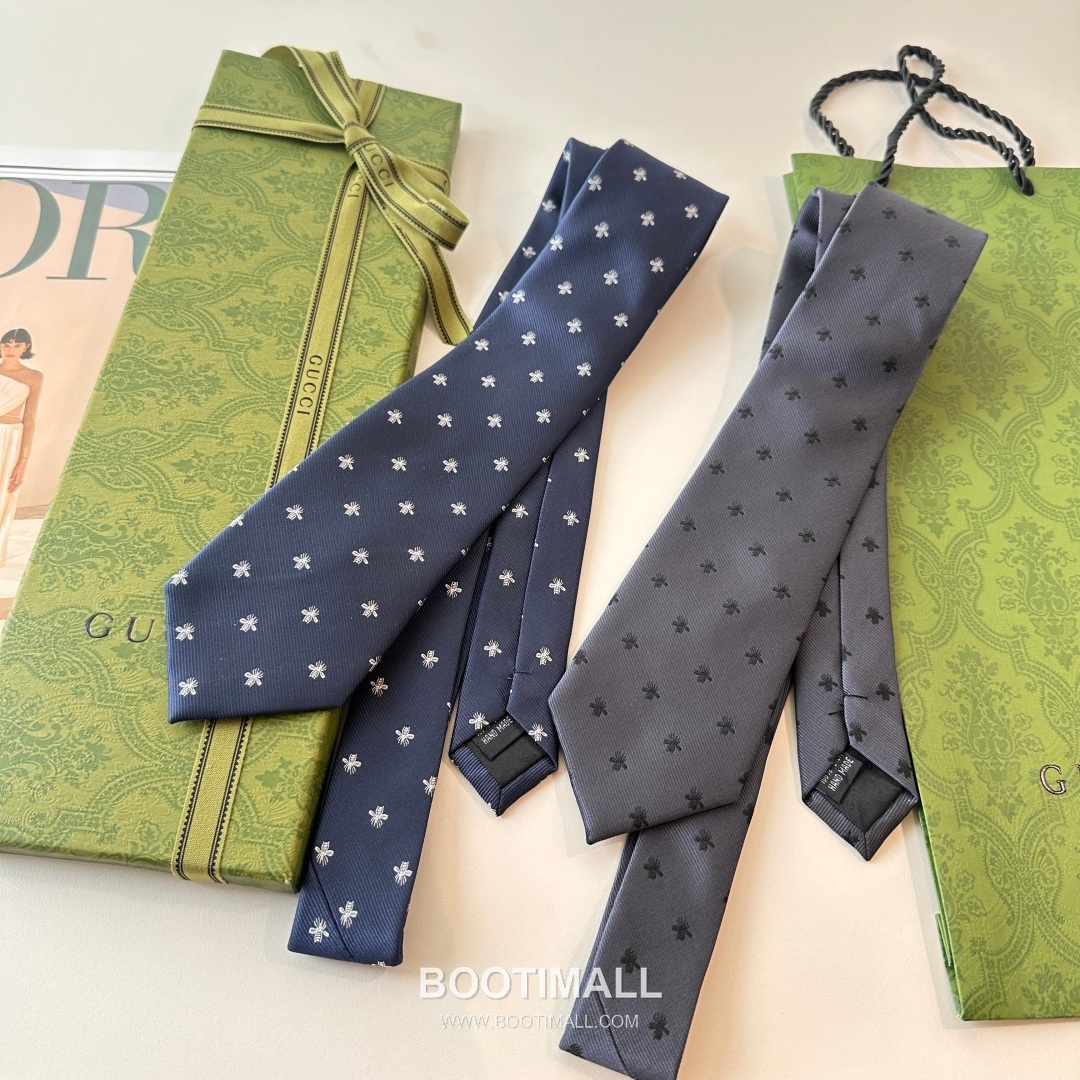 Gucci Bee Jacquard Silk Multicolor Tie 구찌 비 자카드 실크 멀티컬러 넥타이 8