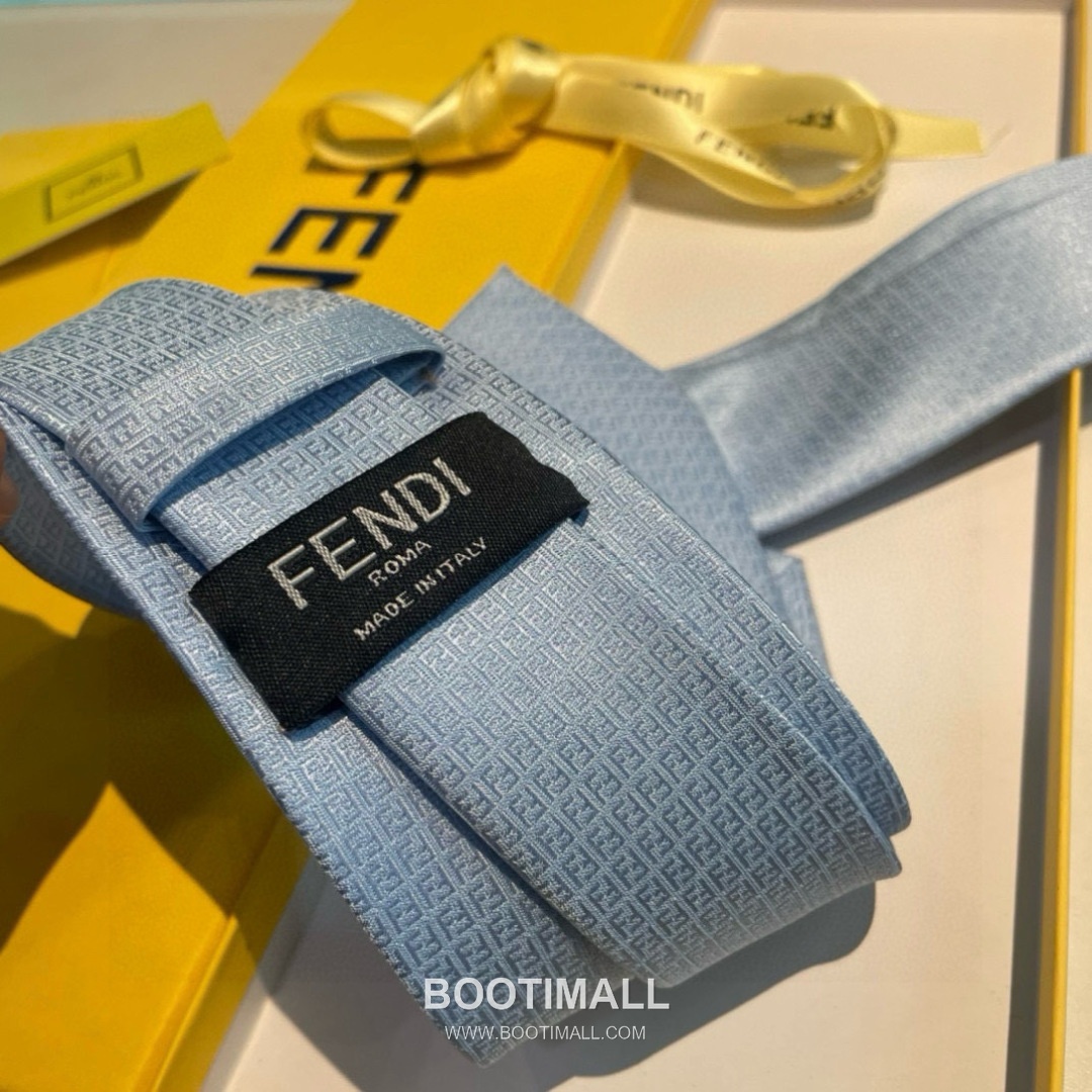 Fendi FF Jacquard Tie Jacquard Silk Black 펜디 FF 자카드 넥타이 자카드 실크 블랙 7