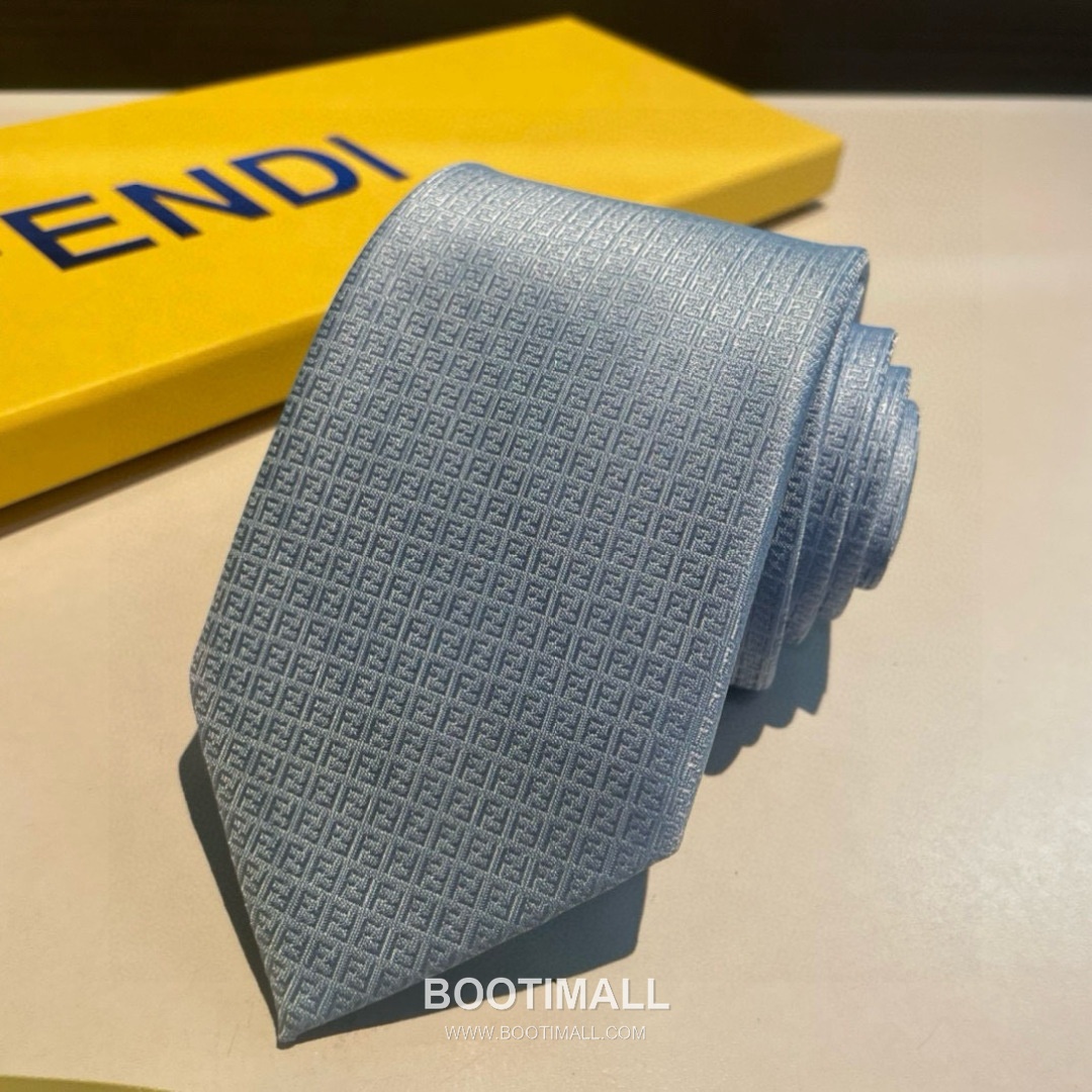 Fendi FF Jacquard Tie Jacquard Silk Black 펜디 FF 자카드 넥타이 자카드 실크 블랙 9