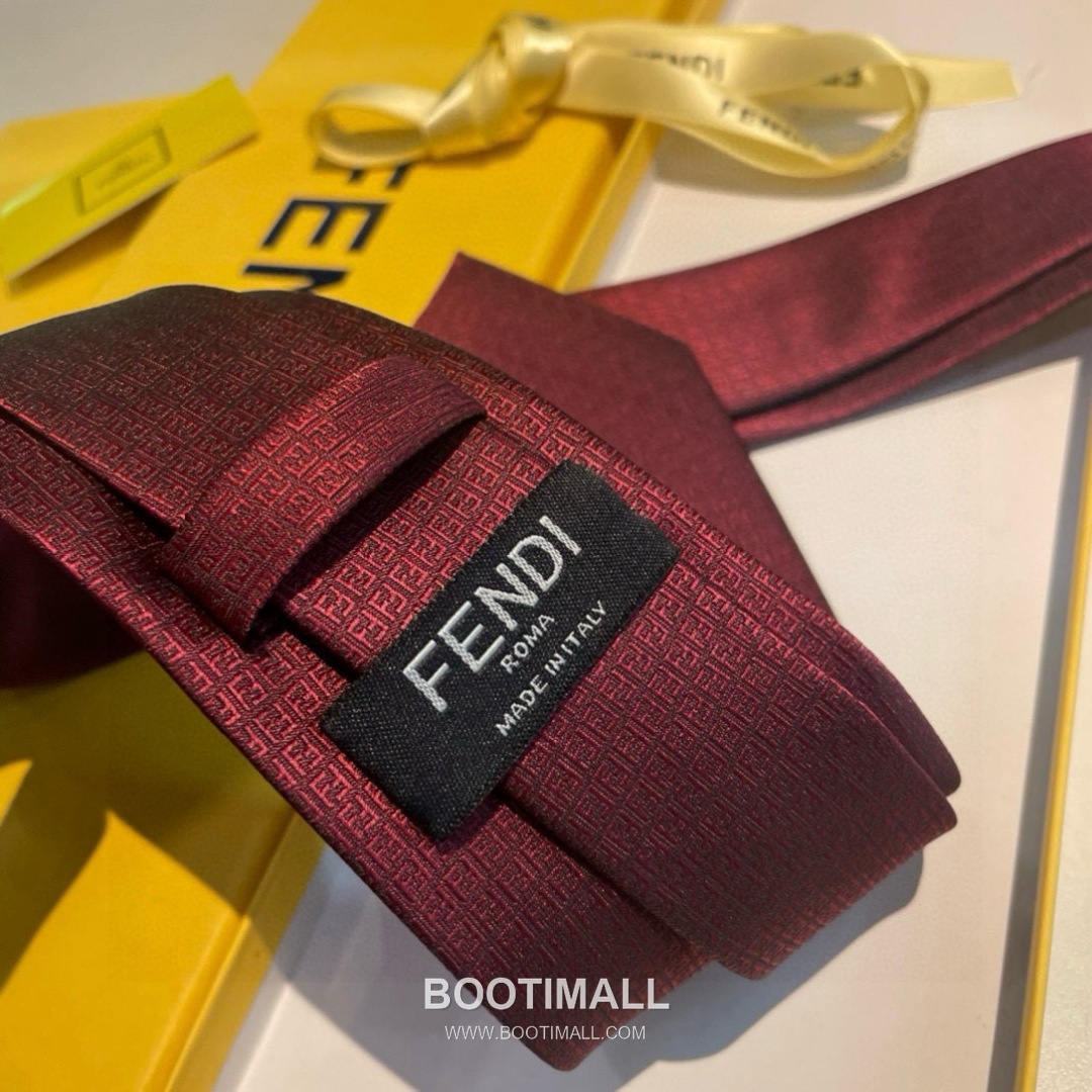 Fendi FF Jacquard Tie Jacquard Silk Black 펜디 FF 자카드 넥타이 자카드 실크 블랙 6