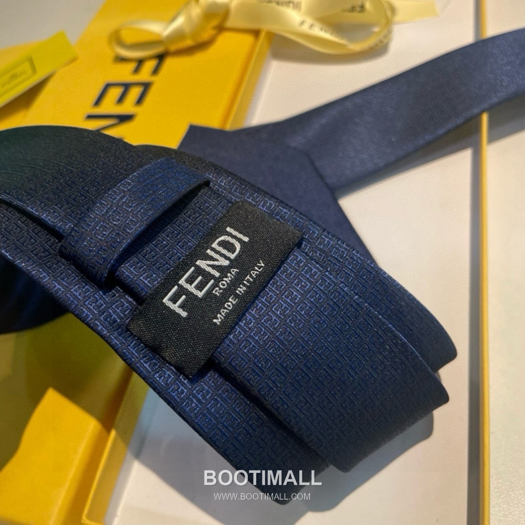 Fendi FF Jacquard Tie Jacquard Silk Black 펜디 FF 자카드 넥타이 자카드 실크 블랙 6