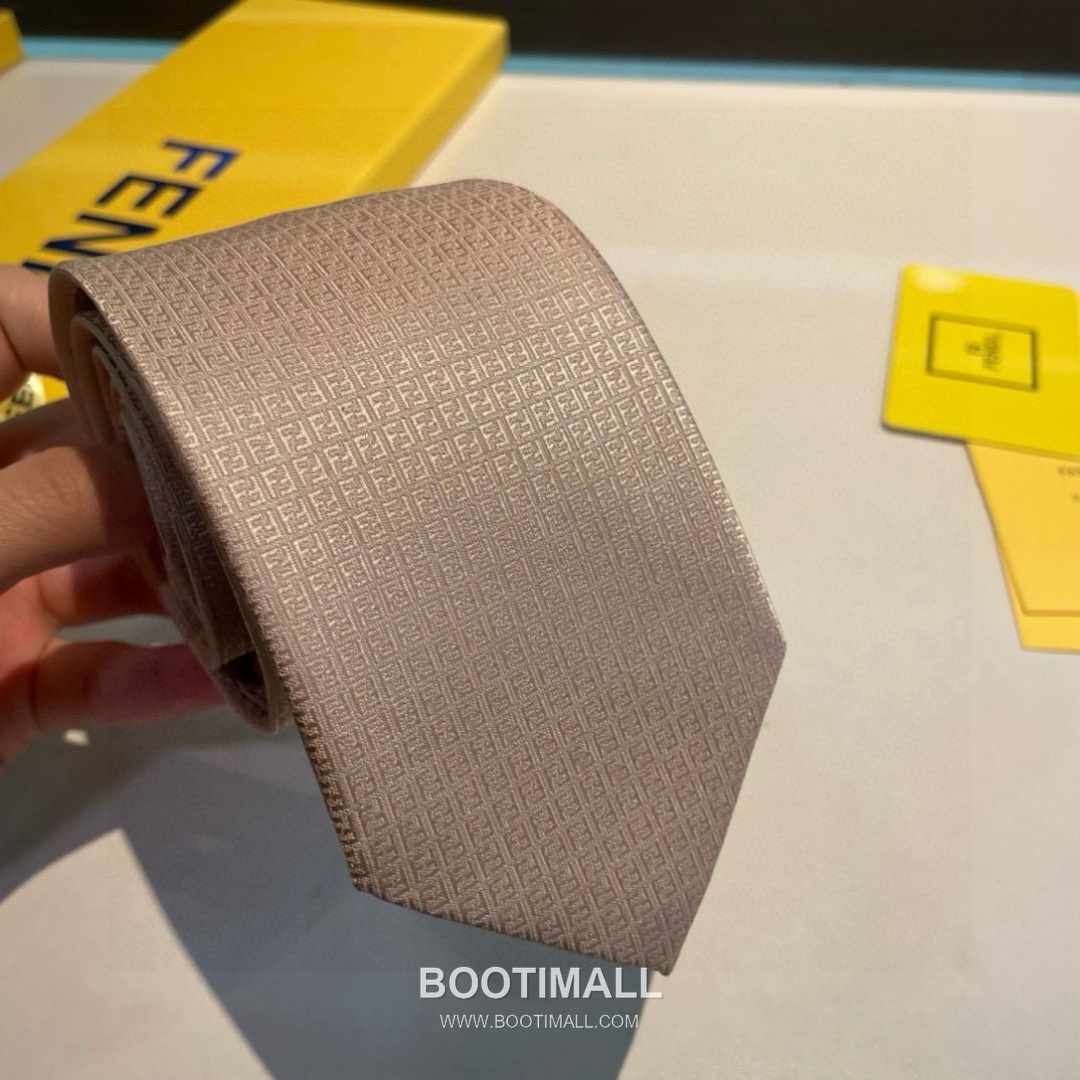 Fendi FF Jacquard Tie Jacquard Silk Black 펜디 FF 자카드 넥타이 자카드 실크 블랙 8