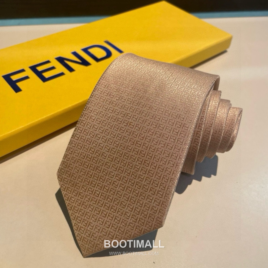 Fendi FF Jacquard Tie Jacquard Silk Black 펜디 FF 자카드 넥타이 자카드 실크 블랙 9