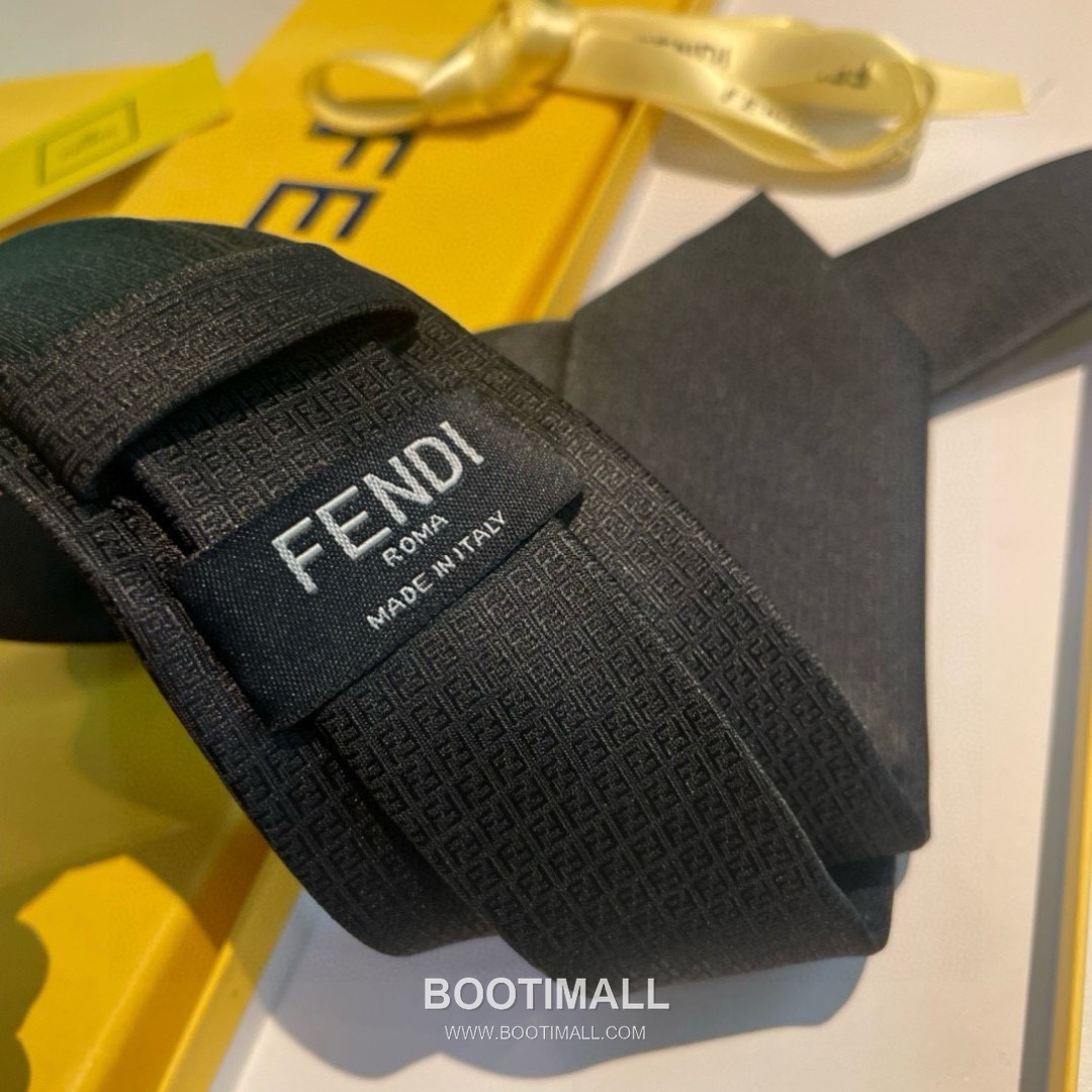 Fendi FF Jacquard Tie Jacquard Silk Black 펜디 FF 자카드 넥타이 자카드 실크 블랙 6